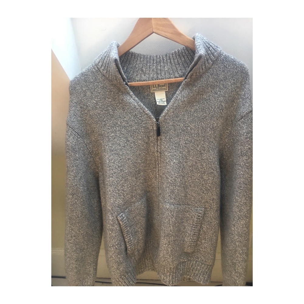 Zip up wool sweater